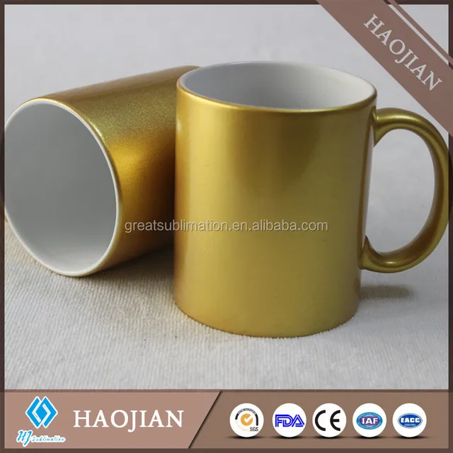 350 ml 400ml 11oz gold golden mug silver mugs with sublimation