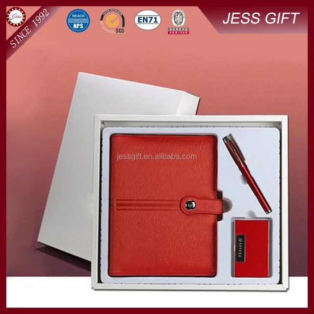 corporate gifts for ladies leahter notebook with name card