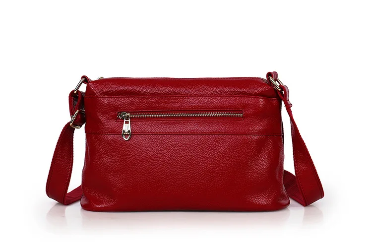 MJ Genuine Leather Women's Bag Shoulder Handbag Real Cowhide Leather Crossbody Bag Female Small Messenger Bags High Capacity (14)