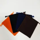 Free samples black velvet bag logo printed packing pouch