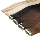 Alibaba Express 12"-32" Remi Double Drawn Thick Bottom 100 Brazilian Cuticle Aligned Human Hair Tape In Hair extension