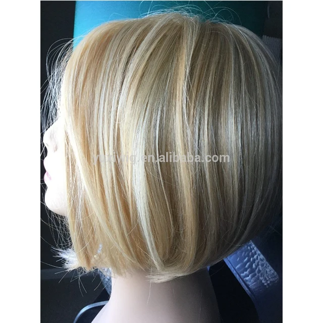 2021 New Ombre blonde and two tone color human hair short bob lace front wig #27+#60
2021 New Ombre blonde and two tone color human hair short bob lace front wig #27+#60