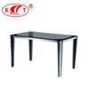 Industrial multi functional design printed glass dining table