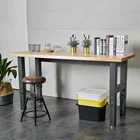 modern extendable steel frame table wood computer desk
