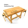Multifunctional rubber wood solid wood workbench Woodworking purification workbench Home workshop workbench