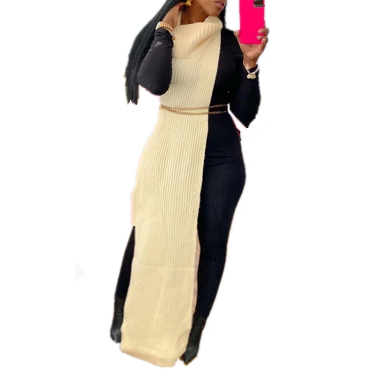 2021 New Arrival Turtle Neck Girl Knit Pullover Sweater Dress High Neck Side Split Winter Wear Women Clothing
2021 New Arrival Turtle Neck Girl Knit Pullover Sweater Dress High Neck Side Split Winter Wear Women Clothing