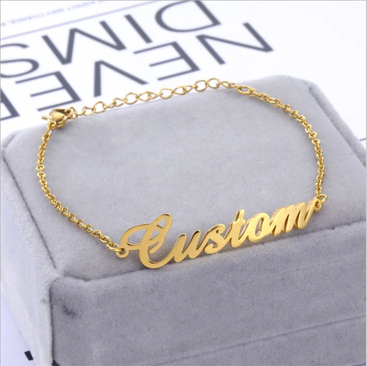 Personalization Custom Stainless Steel Gold Chain Name Letter Bracelet For Men And Women
Personalization Custom Stainless Steel Gold Chain Name Letter Bracelet For Men And Women