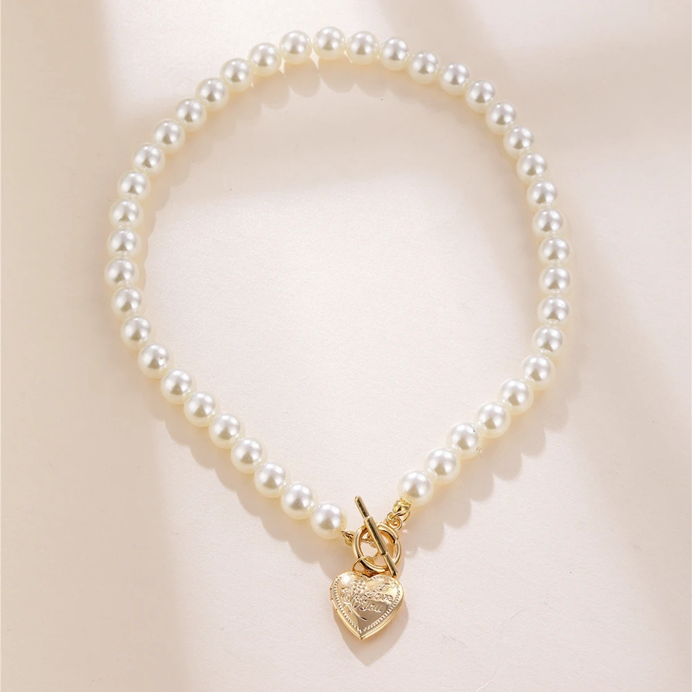 Lost Lady Vintage Wedding Simulated Pearl Short Choker Necklace for Women Metal Heart Pendant Necklace Wholesale Jewelry Bijoux
Lost Lady Vintage Wedding Simulated Pearl Short Choker Necklace for Women Metal Heart Pendant Necklace Wholesale Jewelry Bijoux