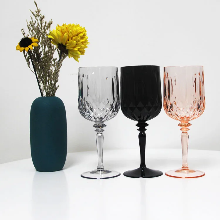 Wholesale old fashion Goblet Wine Glass Cup plastic reusable champagne wine glass, Black,clear,red or customized
Wholesale old fashion Goblet Wine Glass Cup plastic reusable champagne wine glass, Black,clear,red or customized