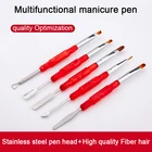 custom logo double head light therapy manicure pen Nylon Fiber hair Nail Art Pen Nail Art Brushes kolinsky nail brush