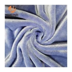 Home textile flannel fabric 100% polyester flannel fabric blue for bed