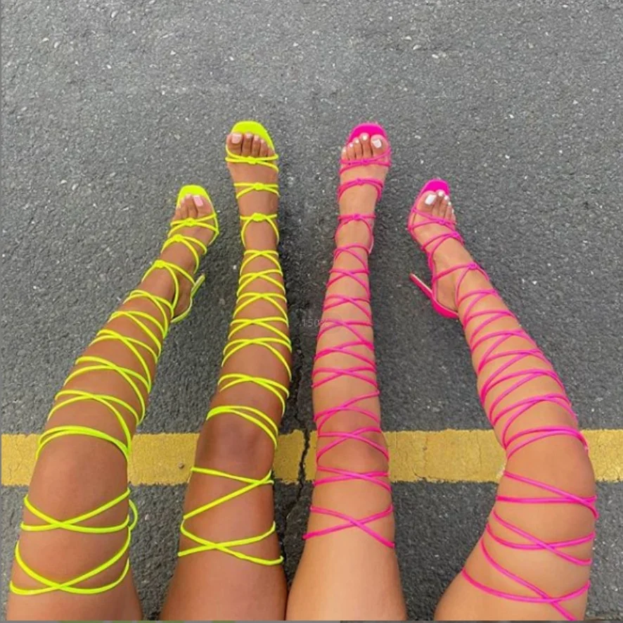 Summer Stiletto Heel Sandals Open Toe Cross Thigh High Strap Pumps Shoes Sexy Night Club Thin High Heel Shoes Women, Pink,green
Summer Stiletto Heel Sandals Open Toe Cross Thigh High Strap Pumps Shoes Sexy Night Club Thin High Heel Shoes Women, Pink,green