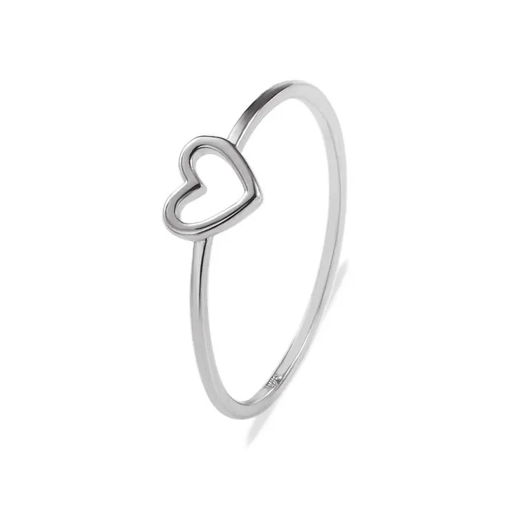 Simple hollow love peach heart heart ring 925 copper jewelry electroplated silver ring
Simple hollow love peach heart heart ring 925 copper jewelry electroplated silver ring