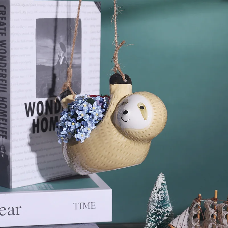 custom indoor garden wall hanging sloth ceramic porcelain succulent Planter flower Pots for plant, As picture
custom indoor garden wall hanging sloth ceramic porcelain succulent Planter flower Pots for plant, As picture