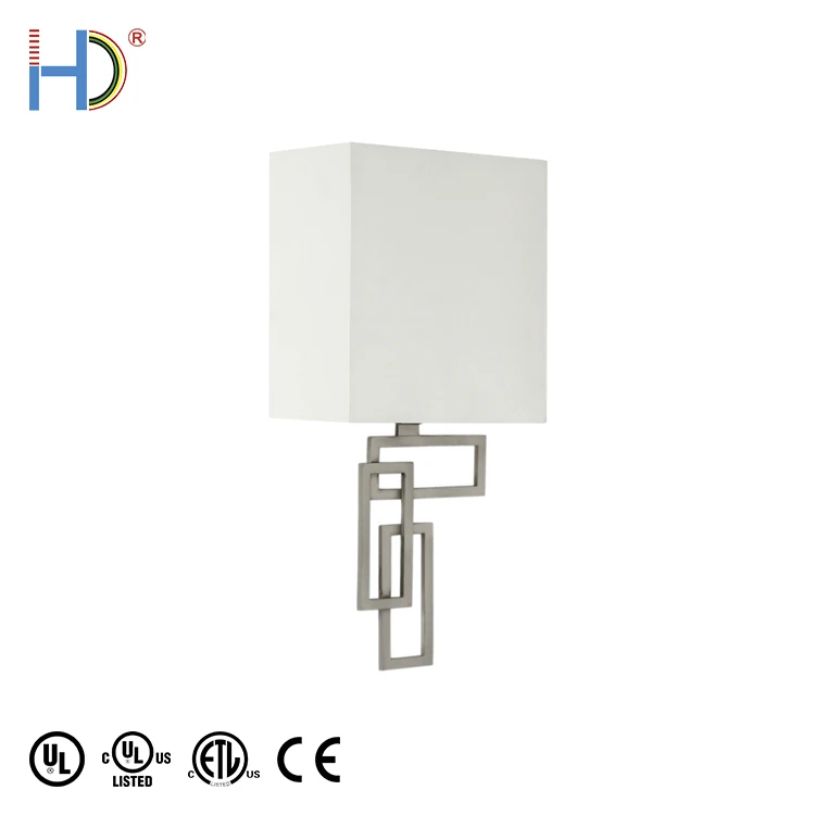 Modern simple fabric shade indoor living room bedroom hotel decoration wall light