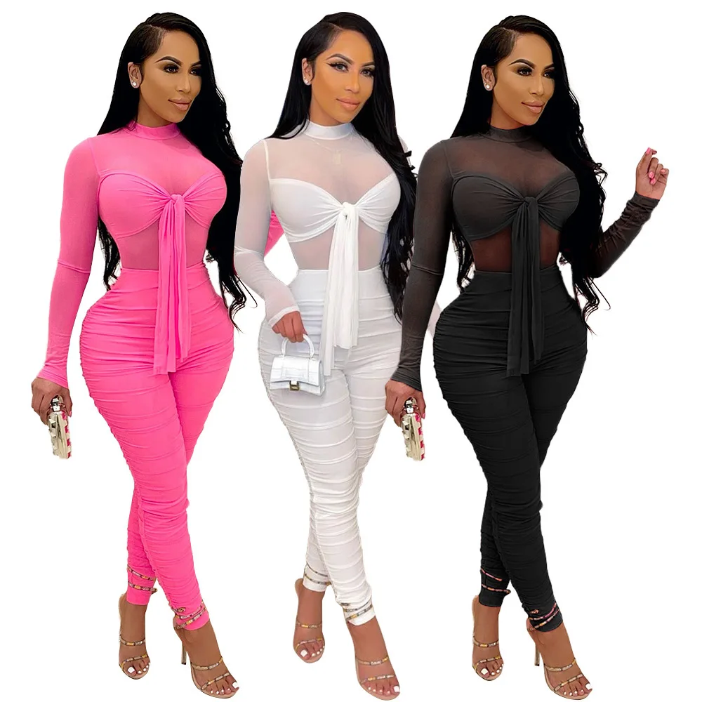 Fall Clothing For Women Long Sleeve Joggers Women Solid Color Jumpsuit Women Bandage Slit One Piece Jumpsuits
Fall Clothing For Women Long Sleeve Joggers Women Solid Color Jumpsuit Women Bandage Slit One Piece Jumpsuits