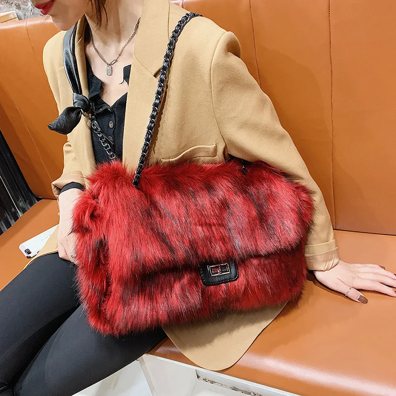 Fur Handbags New Fashion Trend of Bag 2020 Designer Winter Single Shoulder Women Chain Hand Bags Vintage Style Tote Bags Flap
Fur Handbags New Fashion Trend of Bag 2020 Designer Winter Single Shoulder Women Chain Hand Bags Vintage Style Tote Bags Flap