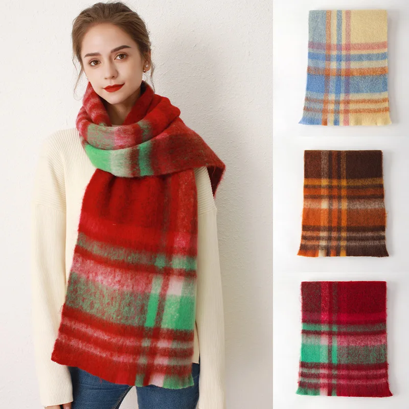 Fashion Wholesale Large Oversize Scarves Shawls Plaid Fluffy Winter Scarf Cape Acrylic Oblong Scarf For Women
Fashion Wholesale Large Oversize Scarves Shawls Plaid Fluffy Winter Scarf Cape Acrylic Oblong Scarf For Women