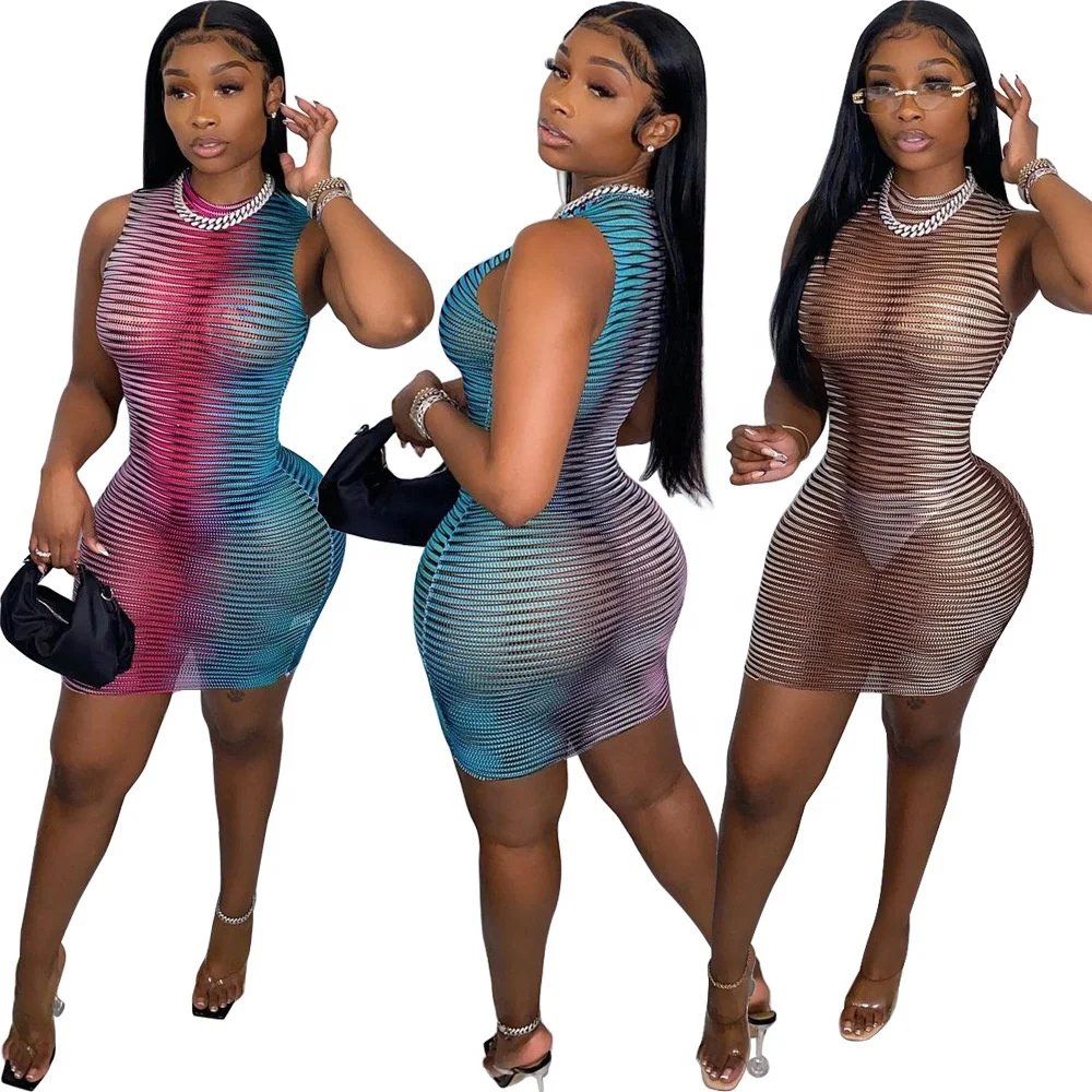 Mesh Translucent Women Mini Dress Spring Summer Sleeveless Nightclub Party Sexy Skinny Dresses
Mesh Translucent Women Mini Dress Spring Summer Sleeveless Nightclub Party Sexy Skinny Dresses