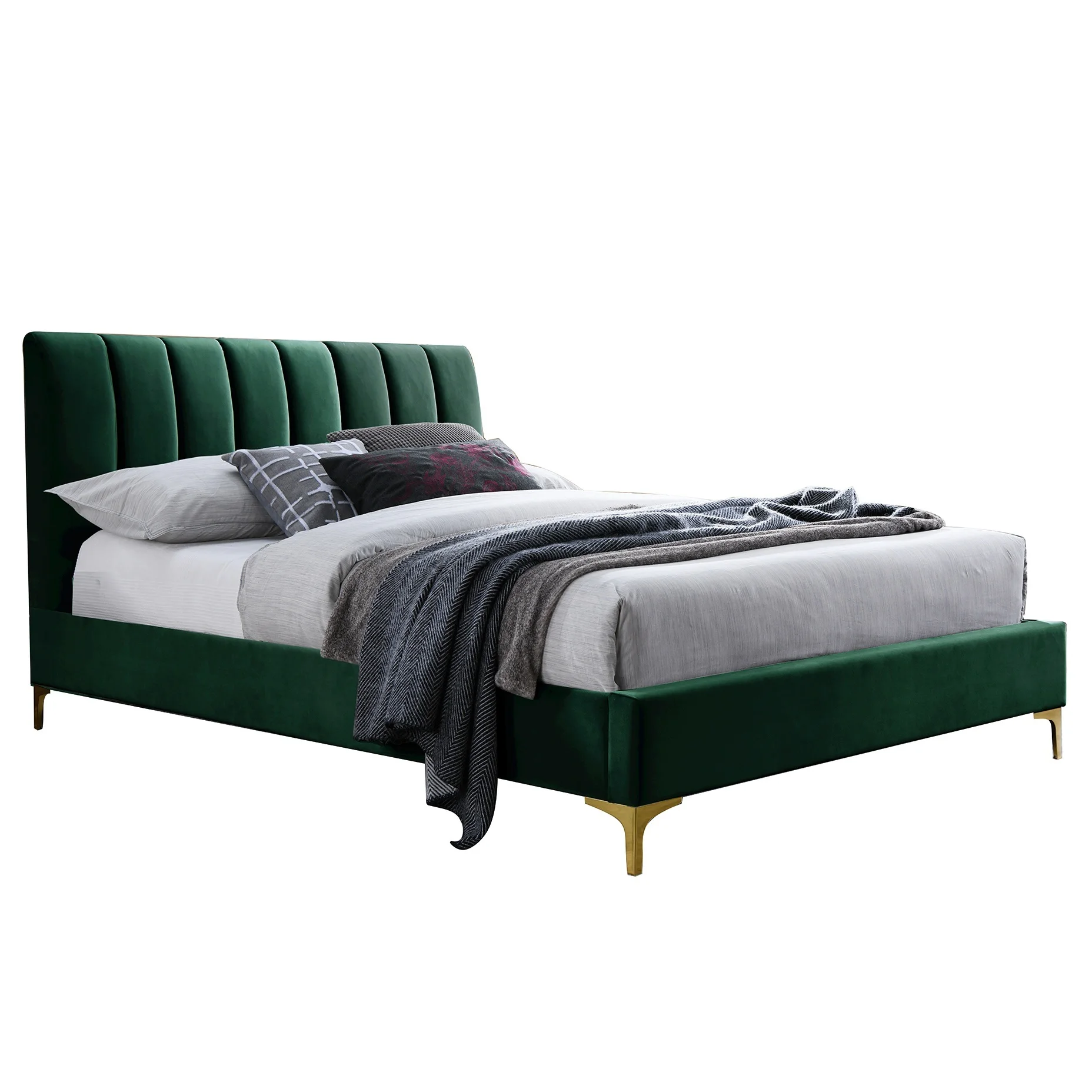 Кровать Signal Liguria Velvet зеленый 160/200