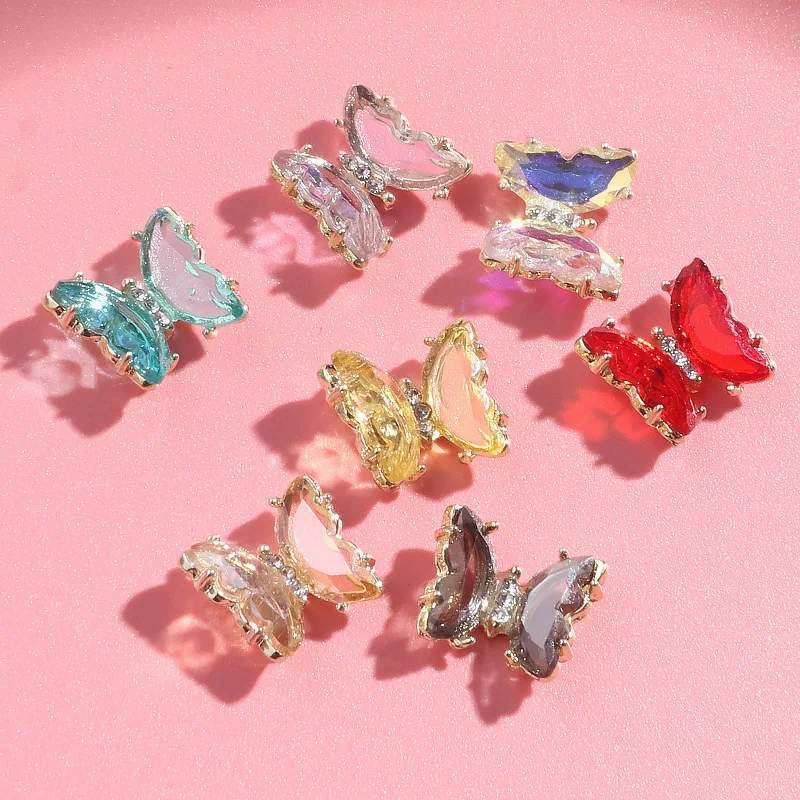 Nail Accessories Ice Transparent Aurora Metal Nail Art Decoration 3D Crystal Butterfly Nail Art Designer Charm, As picture
Nail Accessories Ice Transparent Aurora Metal Nail Art Decoration 3D Crystal Butterfly Nail Art Designer Charm, As picture