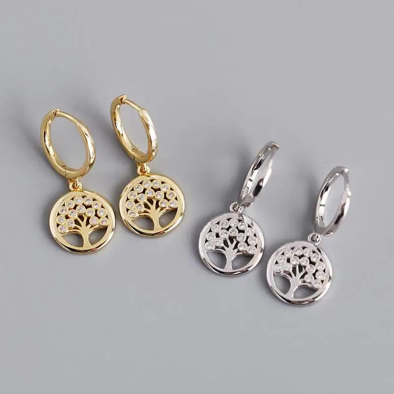 2022 NEW FASHON 925 Sterling Silver tree of life hoop earrings for women, Cubic zirconia
2022 NEW FASHON 925 Sterling Silver tree of life hoop earrings for women, Cubic zirconia