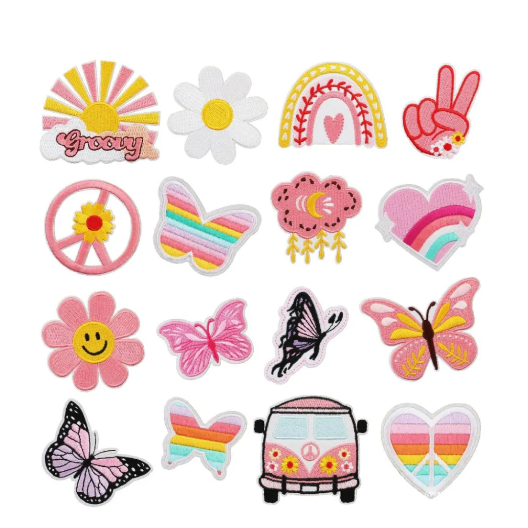 Iron On Embroidered Pink style sun flower cloud Rainbow butterfly Patches For Clothes Bag Decoration
Iron On Embroidered Pink style sun flower cloud Rainbow butterfly Patches For Clothes Bag Decoration