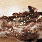 2020 factory wholesale faux fur rug with cowhide shape dark color with metal mark