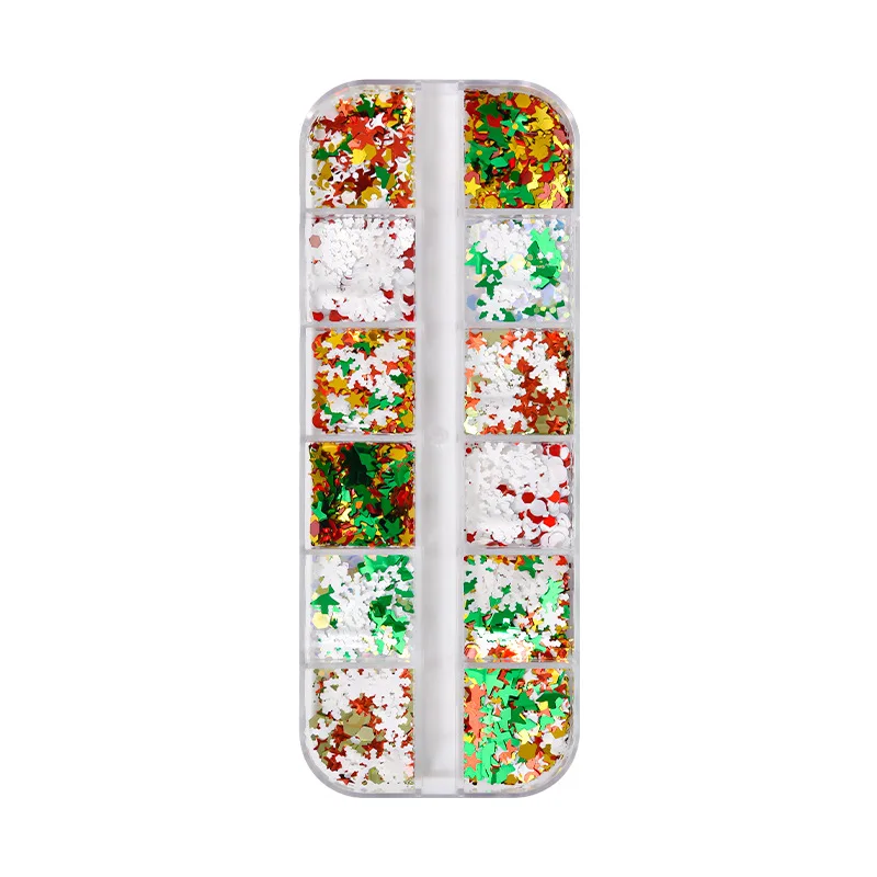 Cross-border hot sale autumn and winter nail jewelry snowflake sequins Christmas sequins mixed patch nail art sequins, Multicolor
Cross-border hot sale autumn and winter nail jewelry snowflake sequins Christmas sequins mixed patch nail art sequins, Multicolor
