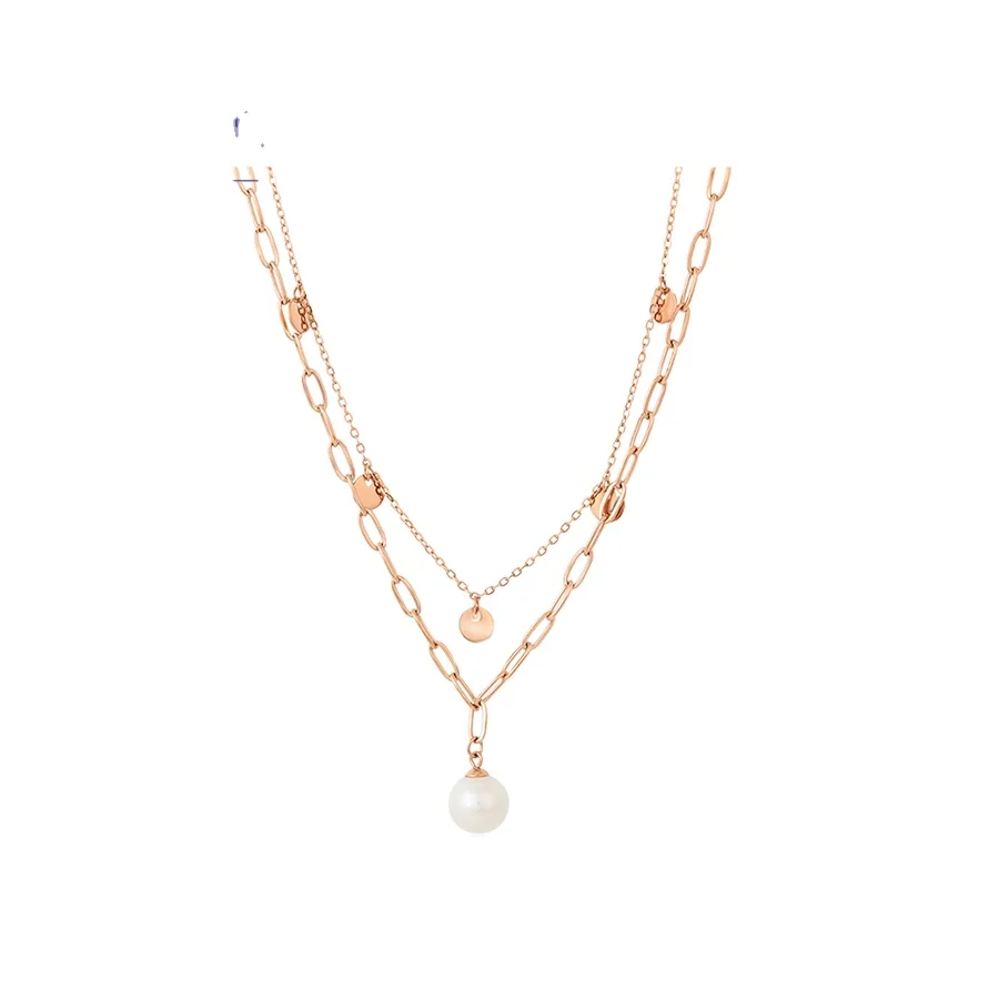 A00917235 Xuping jewelry high double chain charm jewelry pearl pendant rose gold stainless steel necklace
A00917235 Xuping jewelry high double chain charm jewelry pearl pendant rose gold stainless steel necklace