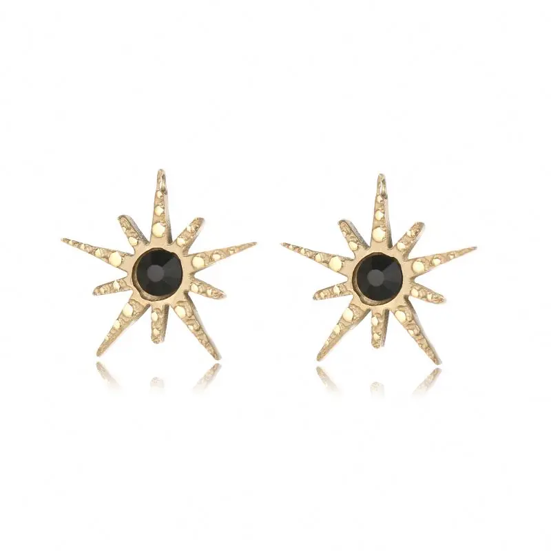 Gold-plated stainless steel sun black one diamond earrings necklace accessories female fashion simple accessories
Gold-plated stainless steel sun black one diamond earrings necklace accessories female fashion simple accessories