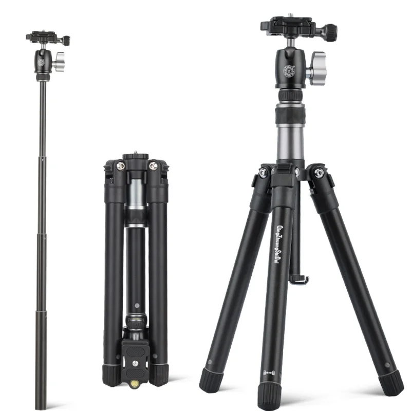 QZSD-Q160D multi-function three-in-one mini tripod can be divided into a tripod or 69 cm selfie stick or monopod with ballhead
QZSD-Q160D multi-function three-in-one mini tripod can be divided into a tripod or 69 cm selfie stick or monopod with ballhead