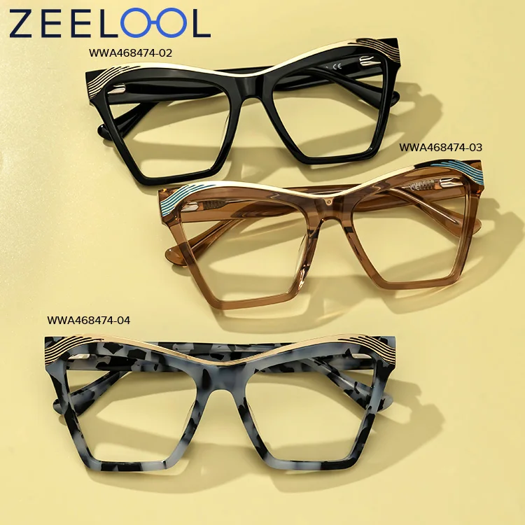 Zeelool Good Reviews Quality Women Acetate Black Color Optical Frame Glasses Eyeglasses Frame
Zeelool Good Reviews Quality Women Acetate Black Color Optical Frame Glasses Eyeglasses Frame