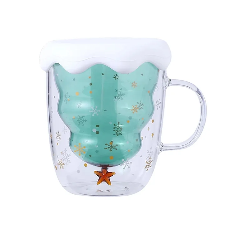 Reusable Funny Christmas Tree Double Wall Glass Coffee Mug With Silicone Lid, Transparent
Reusable Funny Christmas Tree Double Wall Glass Coffee Mug With Silicone Lid, Transparent