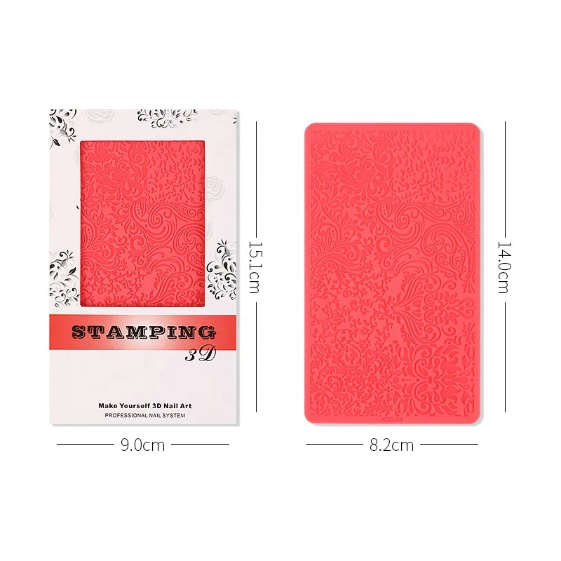 15.1*9 Nail Art Soft Silicone Printing Nails Tool 3D Three-dimensional Embossed Board Plastic Template, As picture shown
15.1*9 Nail Art Soft Silicone Printing Nails Tool 3D Three-dimensional Embossed Board Plastic Template, As picture shown