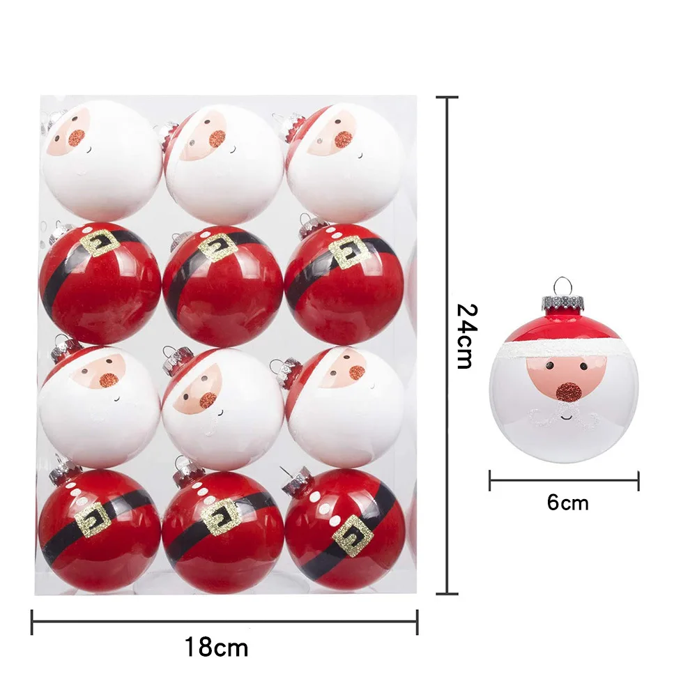 12PCS Christmas Supplies Santa Claus Christmas Ball & Tree Ornaments White Black Plastic Christmas Balls
12PCS Christmas Supplies Santa Claus Christmas Ball & Tree Ornaments White Black Plastic Christmas Balls