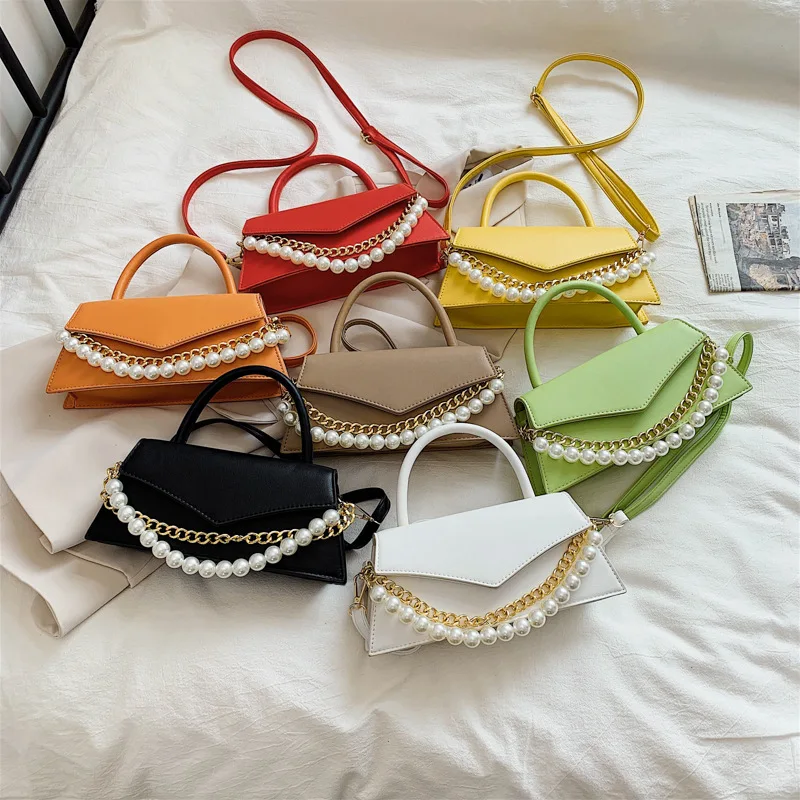 Hot Design Solid Candy Color Pu Leather Pearl Chain Shoulder Bags Crossbody Handbags In Bulk
Hot Design Solid Candy Color Pu Leather Pearl Chain Shoulder Bags Crossbody Handbags In Bulk