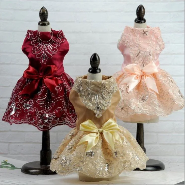 Trendy Bow Embroidered Princess Dress Gorgeous Cute Dog Clothes New Pretty Little, Champagne/meat pink/dark red
Trendy Bow Embroidered Princess Dress Gorgeous Cute Dog Clothes New Pretty Little, Champagne/meat pink/dark red