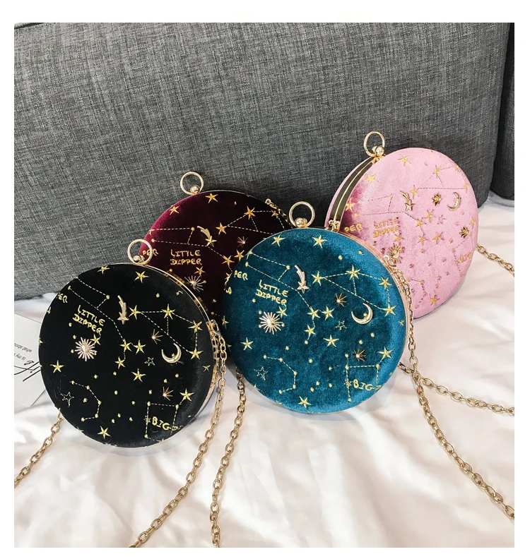 BXX050 Cross Body Bag Vintage Glitter Star Moon Mini Clutch Bag Round Shape Shoulder Bag Ror Women
BXX050 Cross Body Bag Vintage Glitter Star Moon Mini Clutch Bag Round Shape Shoulder Bag Ror Women