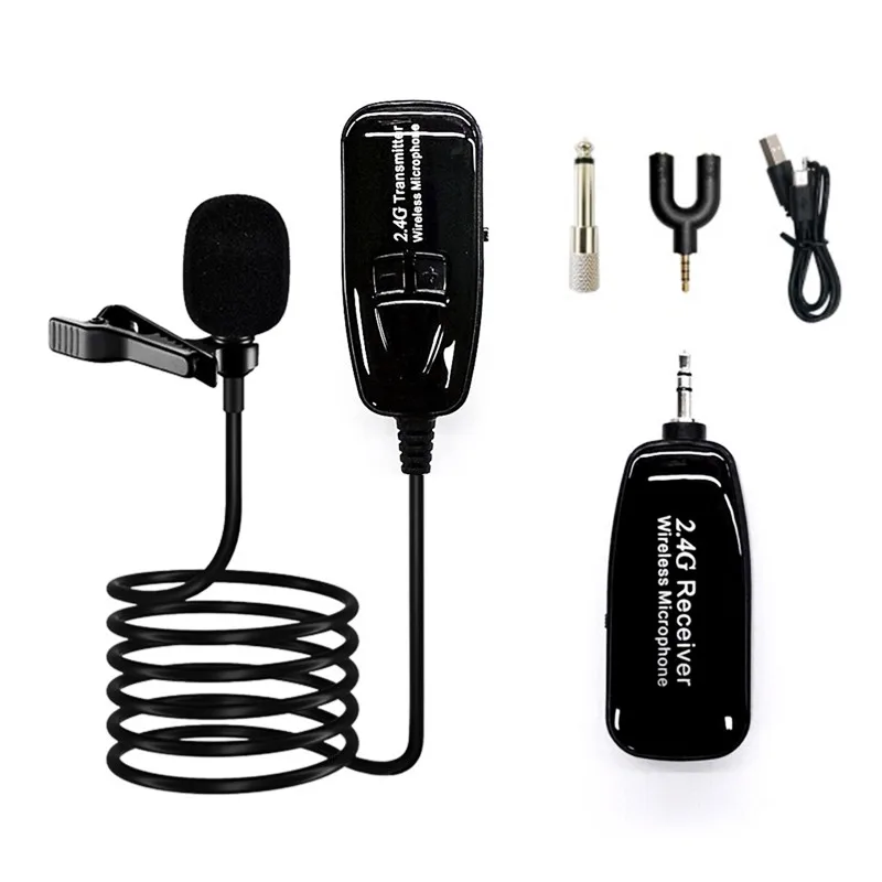Digital sampling 2.4G microphone clip 50 meter wireless microphone transmitter receiver collar clip microphone
Digital sampling 2.4G microphone clip 50 meter wireless microphone transmitter receiver collar clip microphone