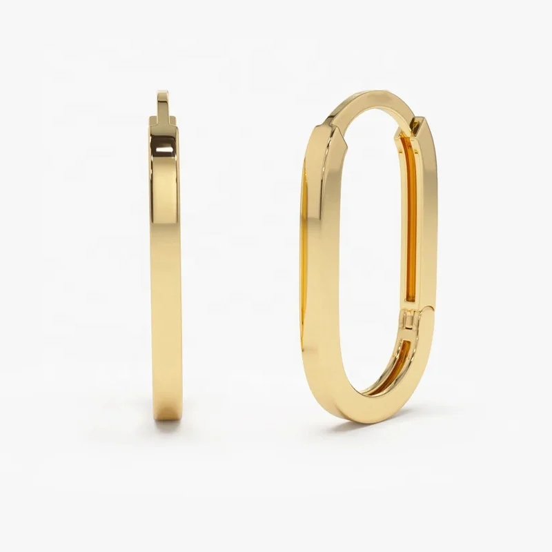 LOZRUNVE 925 Sterling Silver Gold Minimalist Elegant Solid Plain Silver Paperclip Hoop Earring
LOZRUNVE 925 Sterling Silver Gold Minimalist Elegant Solid Plain Silver Paperclip Hoop Earring
