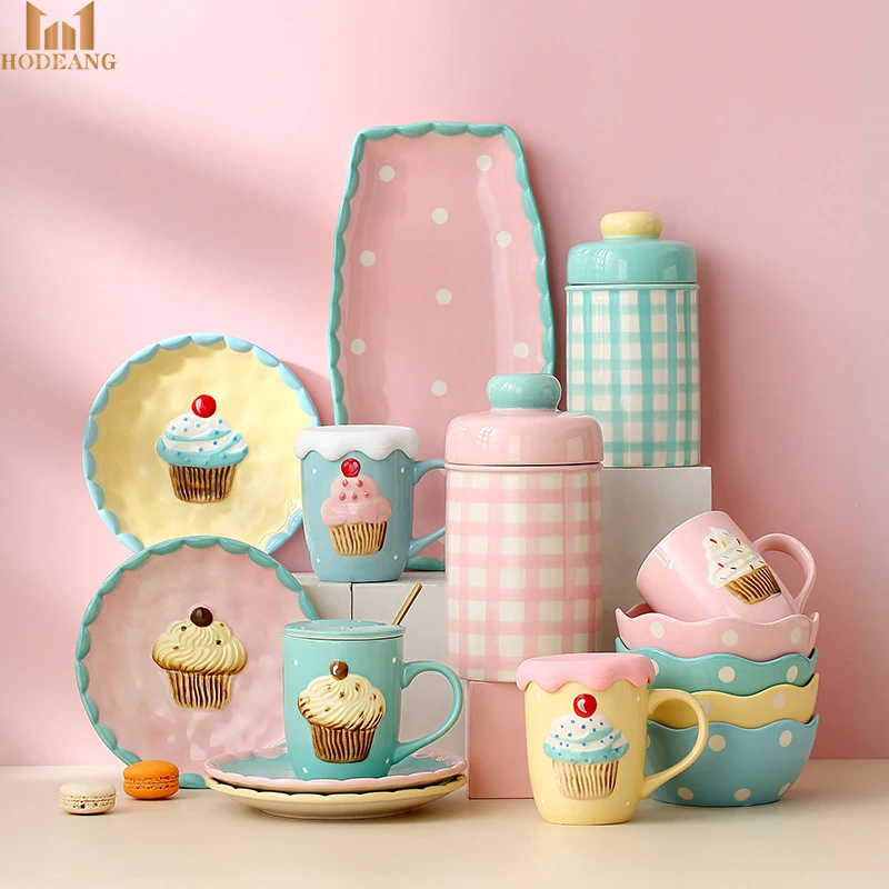 Hand-painted cartoon cute ice pattern ceramic tableware set children's birthday party mug and salad bowl plate set, As picture
Hand-painted cartoon cute ice pattern ceramic tableware set children's birthday party mug and salad bowl plate set, As picture