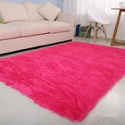 Long fur customized solid color polyester good quality carpets for sale