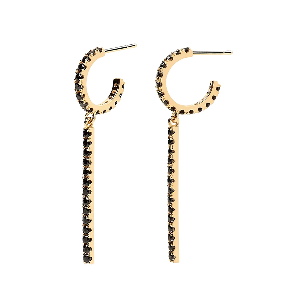 Fashion design for Women Earrings Jewelry 925 Sterling Silver Black Cubic zircon Gold Plated Drop Earrings
Fashion design for Women Earrings Jewelry 925 Sterling Silver Black Cubic zircon Gold Plated Drop Earrings