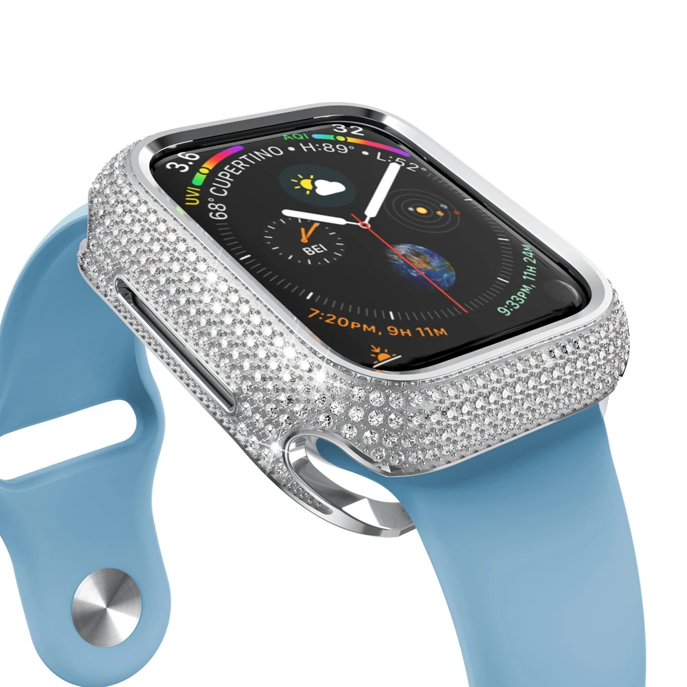 Rhinestone Decorated Stainless Steel Watch Case for Apple Watch 40mm Series 6 5 Case Protector, 4 color selections
Rhinestone Decorated Stainless Steel Watch Case for Apple Watch 40mm Series 6 5 Case Protector, 4 color selections