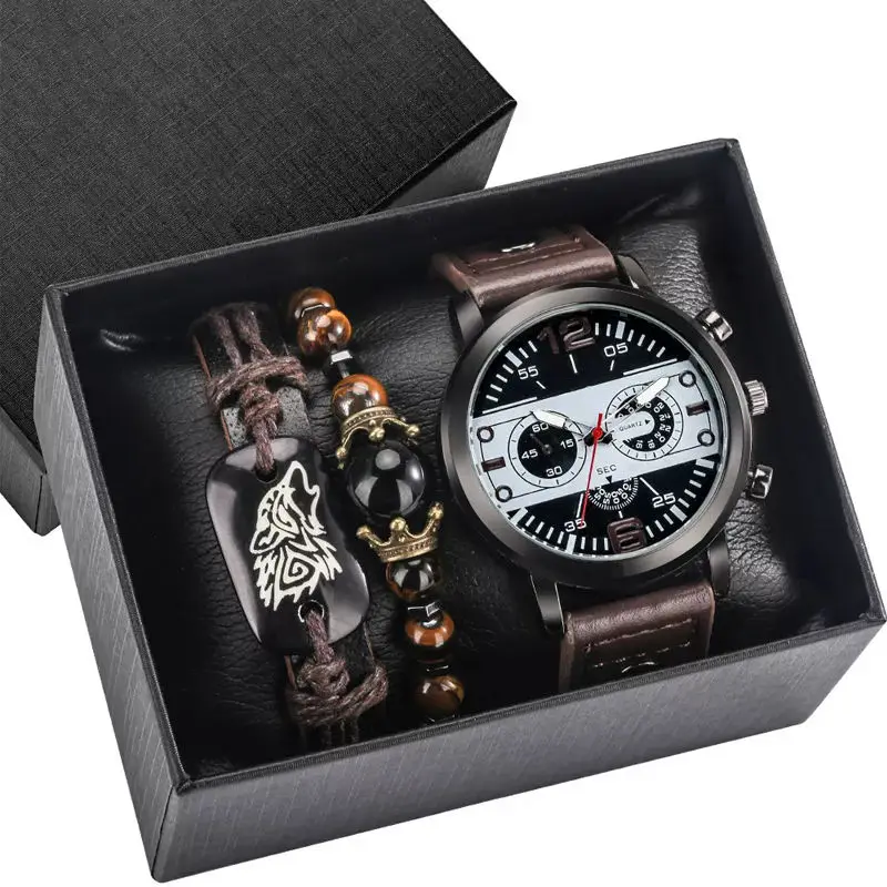Luxury Customized Watch for Men Bracelet Set Quartz Wristwatches Black Leather Business Boy Gift Reloj Hombre
Luxury Customized Watch for Men Bracelet Set Quartz Wristwatches Black Leather Business Boy Gift Reloj Hombre