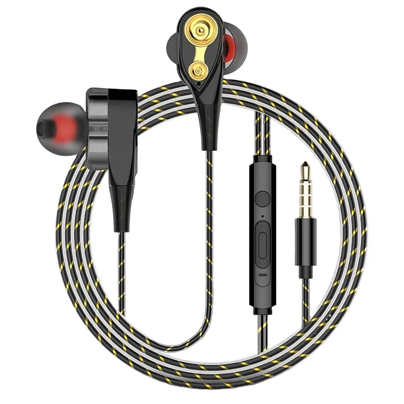 Double Drive In Bass Subwoofer Stereo wired Earphones, White / black / sliver / gold
Double Drive In Bass Subwoofer Stereo wired Earphones, White / black / sliver / gold
