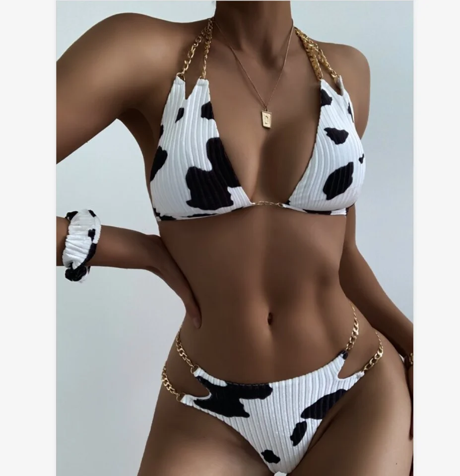 Women's Chain Beach Wear Sexy Backless Swimsuit Cow Printed Bathing Suits Swimsuits, Picture
Women's Chain Beach Wear Sexy Backless Swimsuit Cow Printed Bathing Suits Swimsuits, Picture