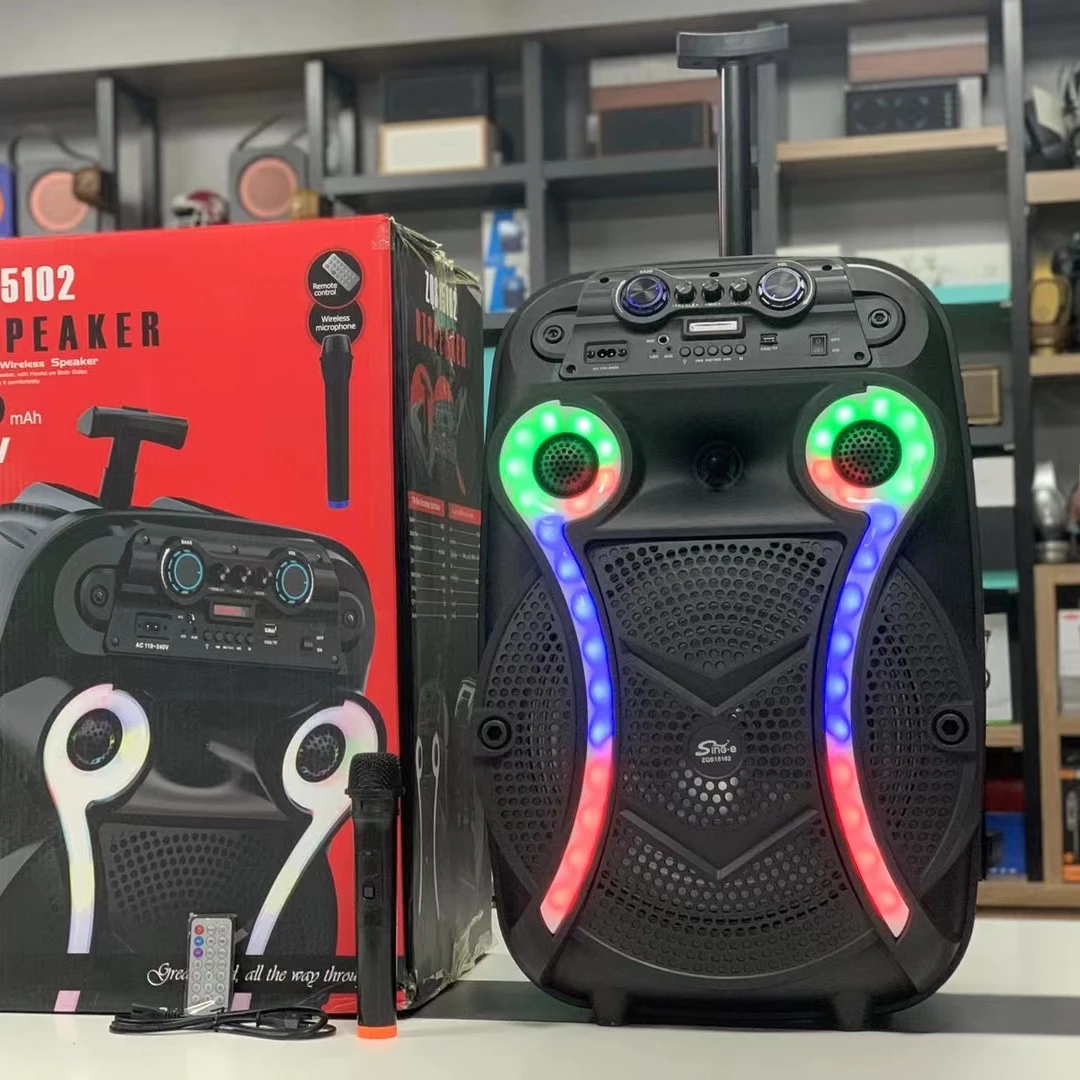 ZQS15102 The latest 15-inch wireless speaker High quality big speakers with cool light
ZQS15102 The latest 15-inch wireless speaker High quality big speakers with cool light