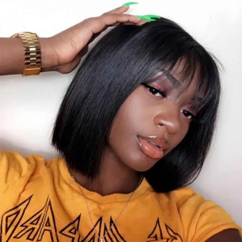 Wigs Straight Hair Silk based Closure Top raw 100% human hair Malaysian 1B#Nature black Short BOB unprocessed Factory Stock
Wigs Straight Hair Silk based Closure Top raw 100% human hair Malaysian 1B#Nature black Short BOB unprocessed Factory Stock